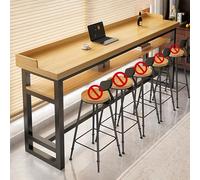Industrial Bar Counter Table Narrow nding Kitchen or Bar Table Modern High Top Breakfast Table with Legs Natural Wood h 39.4"x15.7"x40.9"