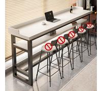 Industrial Bar Counter TableNarrow nding Kitchen & Bar Table Modern High Top Breakfast Counter with Legs SpaceSaving White & Black 39.4"x15.7"x40.9"