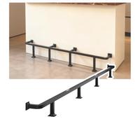 Industrial Bar Foot Rail, 304 Stainless Steel Footrest, Heavy Duty Floor Standing Bar Footrest, Sturdy and Durable, for Night Club Table, Mall, Home(1m)