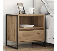 vidaXL Bedside Table with Drawer 2 pcs Artisian Oak 50 x 39.5 x 50 cm