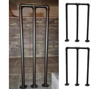 Industrial Black Iron Handrail U Shaped/M Shaped Balusters for Indoor/Outdoor Use 75cm/30in Loft Pipe Handrail for Porch & Deck 2 Pcs