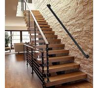 Industrial Black Metal il Kit for Stairs - Wall-Mounted Interior/Exterior Support Galvanized Pipe Railing Stair Step il & Stylish Design