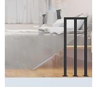 Industrial Black Stair Railing Kit for Indoor Use - Durable Wrought Iron Safety Handrails for Kids Adults and Seniors - Modern Loft Design Ideal for Home and Office