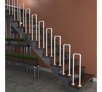 Industrial Black Wrought Iron Stair Railing Galzed Pipe Safety Handrail for Indoor/Outdoor Use Nonslip Design for Elderly & Children 55cm Loft & Corridor Essential