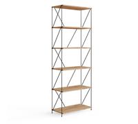 Industrial Bookcase 3 5 Tier Shelving Unit Metal Frame Wood Display Storage