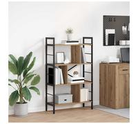 Industrial Bookshelf 75x30x123.5cm Artisan Oak Engineered Wood 9 Shelves Sturdy