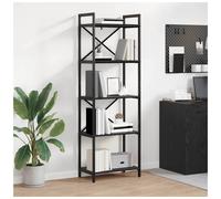 vidaXL Bookshelf Black Oak 56 x 34 x 171 cm Engineered Wood