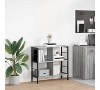 vidaXL Bookshelf Grey Sonoma 82 x 32 x 79 cm Engineered Wood