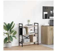 vidaXL Bookshelf Sonoma Oak 75 x 30 x 91 cm Engineered Wood