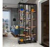 Industrial Bookshelf, Vintage Floor-standing Display Shelf Organizer for Home or Office, Multi-functional Book Storage and Decoration, 100x30x200cm