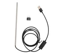 Industrial Borescope IP67 720P 3 in 1 USB Type C Micro USB Endoscope with 6 LEDs for Phone Tablet, 4.9ft Semi Rigid Inspection Camera for Automotive Plumbing (5.0MM)