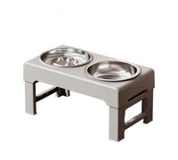 Industrial Bowl Adjustable Double Bowl, Gray, style to 1