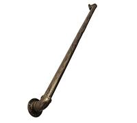 Industrial Brass Handrail for Stairs | Indoor & Outdoor Metal Wrought Iron Railing | Complete Stair Handrail Set with Wall Brackets | Disability-Friendly Armrest Railing