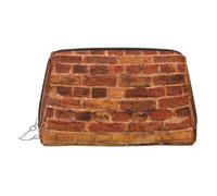 Industrial Brick Wall Background Print Stylish Makeup Bag for Women Cosmetic Travel Pouch Weekend Getaway Toiletry Bags
