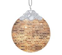 Industrial Brick Wall Background Xmas Ornament, Hanging Ornaments For Christmas Tree Holiday Decor Creative Gifts