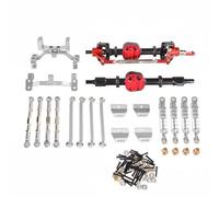 Industrial Bridge Axle Housing Kit Aluminum Alloy Complete Replacement With Cnc Precision For Rc Car Durability And Smooth Steering Suitable for Mn99s 1/1, Black, Silver Kit