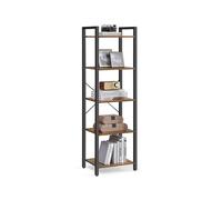 Industrial Brown 5 Layers Storage Rack Unit, Rustic Brown+Black
