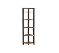 Industrial Brown 5-tier Free Standing Corner Shelf