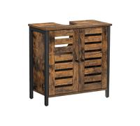 Industrial Brown Under Sink Cabinet with Adjustable Shelf