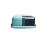 Industrial Butter Dish, Ceramic, Stoneware, Handmade, Dishwasher Safe, Microwave Safe, 17 x 13 x 7.5 cm, Blue