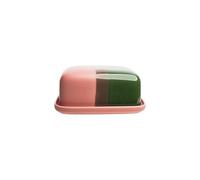 Industrial Butter Dish, Ceramic, Stoneware, Handmade, Dishwasher Safe, Microwave Safe, 17 x 13 x 7.5 cm, Pink