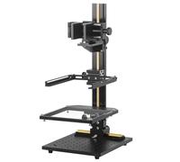 Industrial Camera Vision Experiment Stand, Manual Lift Sliding Rail Focus Workstation, With Adjustable Light Source Rack, 12-inch Base Plate, For Lens Testing, Machine Vision