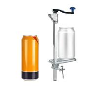Industrial Can Opener Heavy Duty, Manual Bench Top Tin Opener with Steel Base & Adjustable Height for Large Cans, Commercial Use Silver 59cm/23in