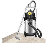 Industrial Carpet Cleaner, 3-in-1 Steam Cleaner with Spraying Suction, 6 Suction Heads, for Large Area Rug, Couch, Curtain, Car, Commercial Cleaning