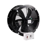 Industrial Cased Extractor Fan 16" Duct Commercial Ventilation +Speed Controller