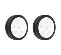 Industrial Caster Wheels 5 Inch ABS Heavy Duty Pair ¨C Noiseless Stable Movement for Air Compressors and Machinery ¨C 13-Hole Industrial Casters with Precision Bearings for Smooth Rolling