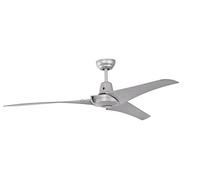 Industrial ceiling fan Vourdries Silver with remote