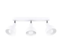 Industrial Ceiling Light ELBA 3 3-Light Steel White E27 LED SOLLUX LIGHTING