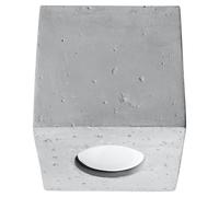 MODERN Plafond QUAD Concrete Grey GU10 Led SOLLUX LIGHTING Square BEDROOM down