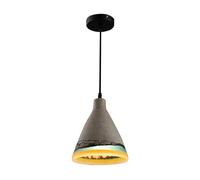 Industrial Cement Pendant Light, Retro Earth Gray Table Chaner, Single Head E27 Ceiling Light Fixture for Kitchen Island Dining Room Bedroom Hallway, Indoor Adjustable Heig