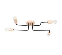 Industrial Chandelier TIMBO 4 4-Light Steel Black E27 LED SOLLUX LIGHTING