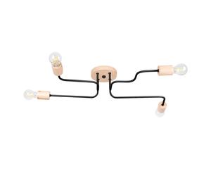 Industrial Chandelier TIMBO 4 4-Light Steel Black E27 LED SOLLUX LIGHTING