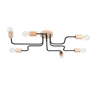 Industrial Chandelier TIMBO 6 6-Light Steel Black E27 LED SOLLUX LIGHTING