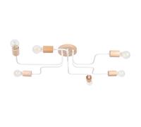 Industrial Chandelier TIMBO 6 6-Light Steel White E27 LED SOLLUX LIGHTING