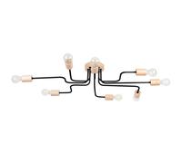 Industrial Chandelier TIMBO 8 8-Light Steel Black E27 LED SOLLUX LIGHTING