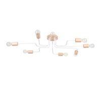 Industrial Chandelier TIMBO 8 8-Light Steel White E27 LED SOLLUX LIGHTING