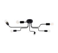 Industrial Chandelier VECTOR 6 6-Light Steel Black E27 LED SOLLUX LIGHTING
