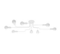 Industrial Chandelier VECTOR 8 8-Light Steel White E27 LED SOLLUX LIGHTING