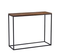 Industrial Chevron Console Contemporary Wood Metal Table Charles Bentley Black One Size