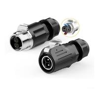 Industrial Circular Connector IP68 Waterproof Cable Coupler with Tool-Free Assembly, 20A 500V Rating, Gold-Plated Contacts for Reliable Signal Transmission(2-Pin)