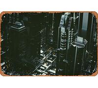 Industrial Cities and Architecture Sci-fi Tech Classic Man Cave Wall Art Decor 8x12 inch Metal Tin Sign Plaque Poster