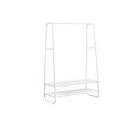 Industrial Clothes Rack with 2 Shelves, Cloud White and Matte White / 100W cm