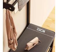 Industrial Coat Rack with Shoe Bench - Modern Entryway Storage Solution, Pipe Style Hall Tree with Shelf, Easy Assembly, Perfect for Small Homes and Organization