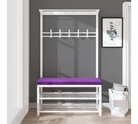 Industrial Coat Rack with Shoe Sto Bench | Freestanding Hall Tree with Hoo & Shelf for Entryway, Mudroom, Hallway nizat