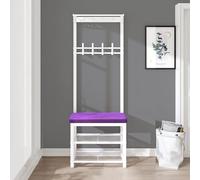Industrial Coat Rack with Shoe Sto - Freestanding Hall Tree Entryway Unit with Bench, Hoo, and Shelf for Hallway nizat and Slish Home Decor