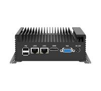 Industrial Computer PC Mini PC Fanless Industrial PC 6100U, 1000Mbs LAN Mini Computer Dual Computer, 4K HD VGA, 2COM RS232, USB3.0 WiFi GPIO, Auto Enable, No RAM